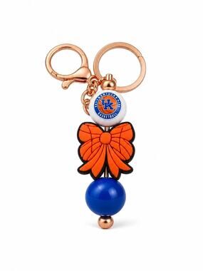 Kentucky Wildcats Beaded Keychain Bag Charm